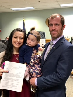 Meghan and Brandon Snyder with Phoebe