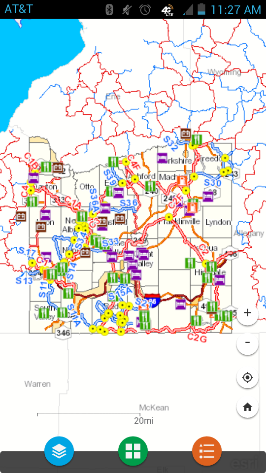 Screenshot of Snowmobile Viewer on a smart phone