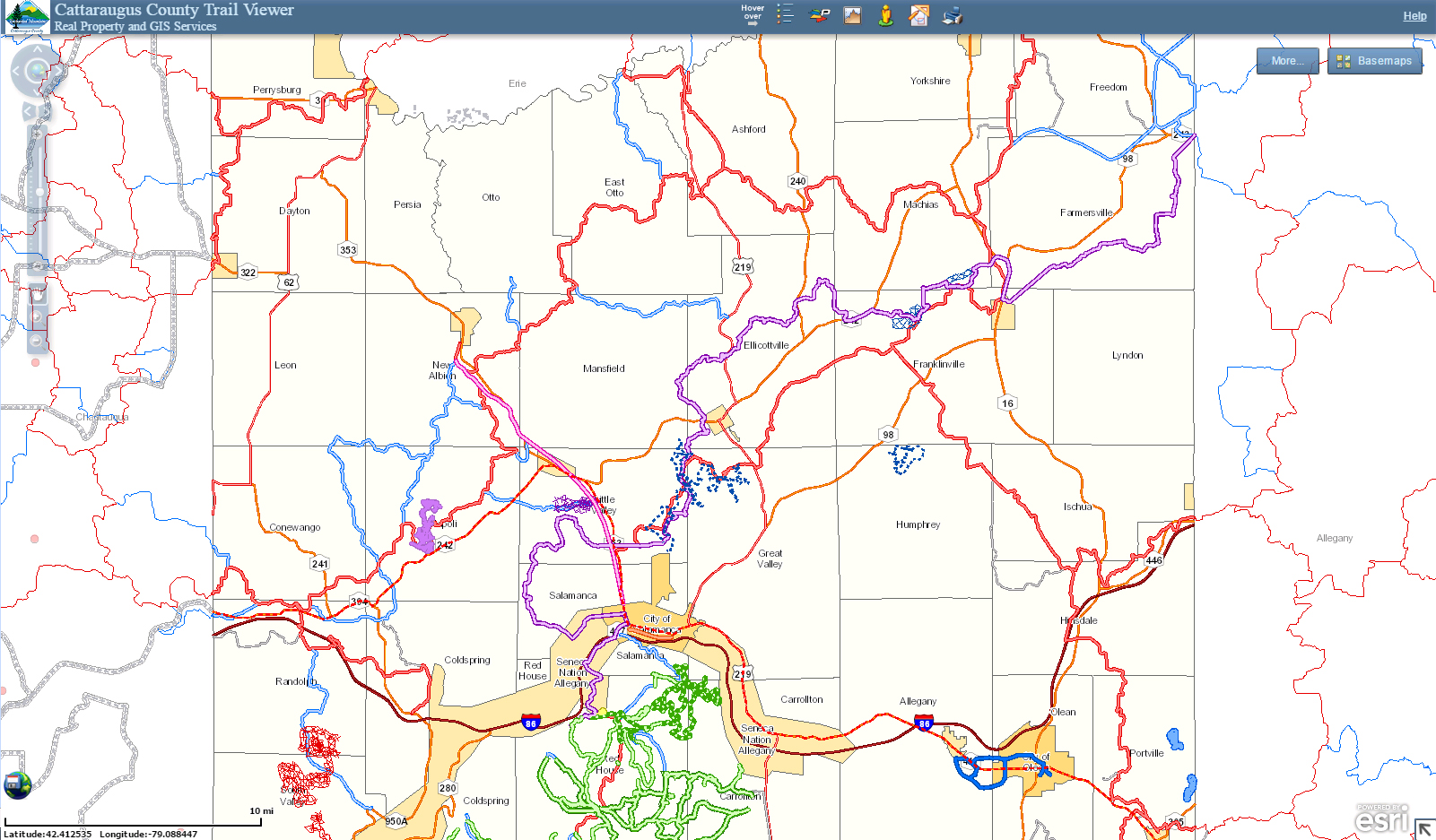 Cattaraugus County Trails Viewer